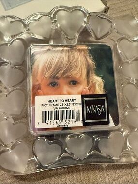 Mikasa Crystal Heart Frame with Frosted Heart Accents